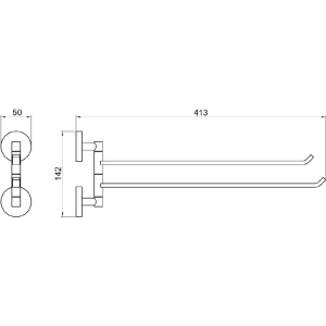 Полотенцедержатель Aquatek Бетта AQ4613CR хром