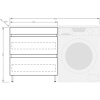 Тумба с раковиной Stella Polar Мадлен 130 под стиральную машину L