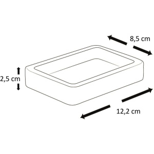 Мыльница Ridder Amara черно-белая