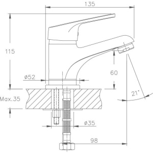 Смеситель для раковины Haiba HB16
