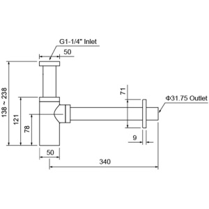 Сифон для раковины Aquatek AQ6012CR хром