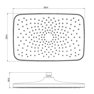 Верхний душ Lemark LM8135BL черный