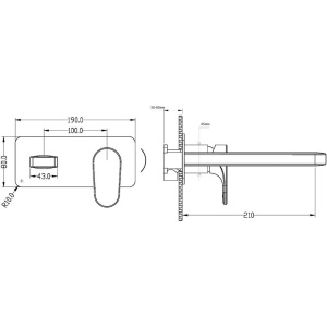 Смеситель для раковины Boheme Spectre 455-BR С ВНУТРЕННЕЙ ЧАСТЬЮ  бронза
