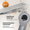 Душевой лоток CK DRAIN AQPP01-90 Steel 90 см, из нержавеющей стали, дизайн решетка из нержавеющей стали
