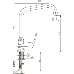Купить Смеситель для кухни Paini Jolly 69CR594ZKM в Москве с доставкой Смеситель для кухни Paini Jolly 69CR594ZKM