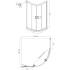 Душевой уголок Ambassador Royal 18015105 100х100 см, профиль хром