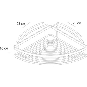 Полка Fixsen FX-850W-1 угловая, белая