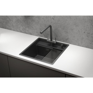 Мойка кухонная Granula Kitchen Space 5051, черный матовый