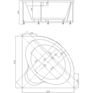 Акриловая ванна Aquatek Ума 145x145 UMA145-0000001