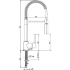 Смеситель для кухни Paini Cox 78CR557PEKM с гибким изливом