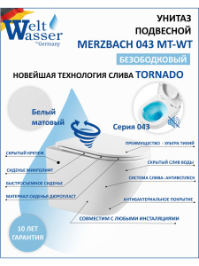 Унитаз подвесной WeltWasser MERZBACH 043 MT-WT (10000010279)