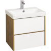 Тумба с раковиной Aquaton Сканди 70 1A2518K0SDZ90 белая, дуб рустикальный