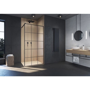 Душевая перегородка Ceruttispa Muza T100 100 см, профиль черный