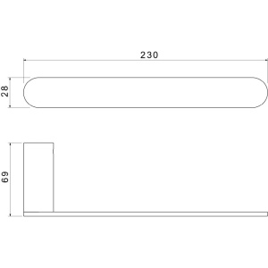 Полотенцедержатель Aquatek Лира AQ4419MB черный