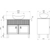 Тумба с раковиной ASB-Woodline Риола 100 капучино