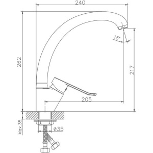 Купить Смеситель для кухни Haiba HB41556-2 в Москве с доставкой Смеситель для кухни Haiba HB41556-2