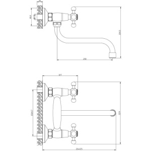 Смеситель для кухни Olive'S Girona 01410GR