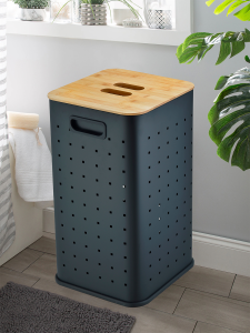 Корзина для белья Черный матовый WeltWasser NANSY BL 55L (10000013377)