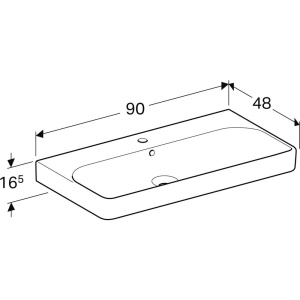 Раковина Geberit Smyle 90 белая