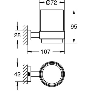 Стакан для ванной Grohe Essentials 40755001 хром