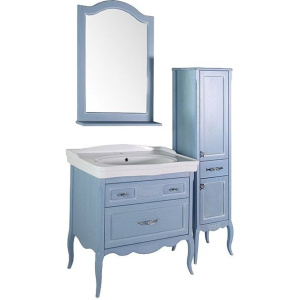 Купить Зеркало ASB-Woodline Модерн 85 рошфор, белая патина, с полкой в Москве с доставкой Зеркало ASB-Woodline Модерн 85 рошфор, белая патина, с полкой