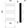 Полотенцесушитель водяной Terminus Классик П16 500*800