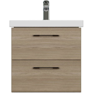 Тумба с раковиной Cersanit Lara 50 орех, раковина Como 50