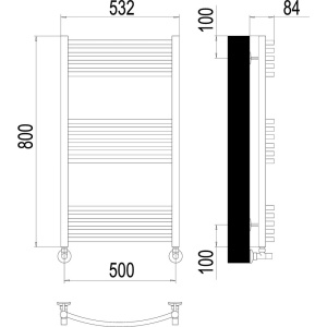 Полотенцесушитель водяной Terminus Классик П16 500*800