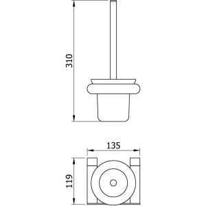 Ершик Nofer Verona 16877.B нержавеющая сталь