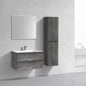 Тумба с раковиной Vincea Luka 80 2 ящика, камень