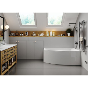 Акриловая ванна Vagnerplast Veronela R 160x105 см, угловая, с каркасом, ультрабелая, асимметричная