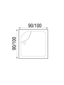 Поддон душевой квадратный Wemor 90/41 S (10000006060)