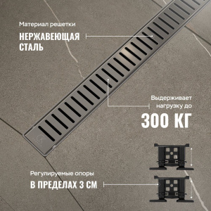 Купить Душевой лоток CK DRAIN AQPL10-90 Stick 90 см, решетка из нержавеющей стали в Москве с доставкой Душевой лоток CK DRAIN AQPL10-90 Stick 90 см, решетка из нержавеющей стали