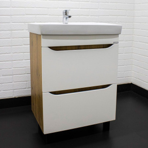 Мебель для ванной Домино Bruno 60 дуб вотан, белая