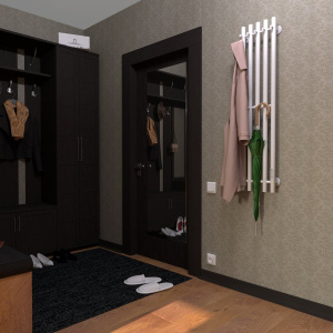 Полотенцесушитель электрический Маргроид Inaro 120х24 R, с крючками, белый матовый