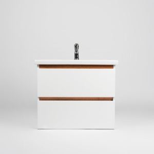 Купить Мебель для ванной VIANT Мальта 70 подвесная, белая, дуб вотан в Москве с доставкой Мебель для ванной VIANT Мальта 70 подвесная, белая, дуб вотан