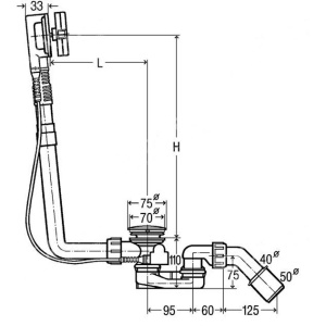 Слив-перелив для ванны Viega Multiplex Visign M5 101909