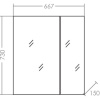 Зеркало-шкаф СаНта Стандарт 70