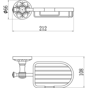 Мыльница Savol 58 b S-005832B золото