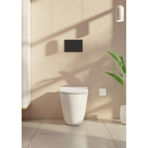 Купить Система инсталляции для унитазов VitrA V-Fix Core 732-5800-01 с кнопкой смыва Root R 740-2211 черной матовой в Москве с доставкой Система инсталляции для унитазов VitrA V-Fix Core 732-5800-01 с кнопкой смыва Root R 740-2211 черной матовой