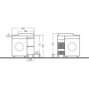 Мебель для ванной СанТа Марс 29, L 2 ящика, напольная, для стиральной машины