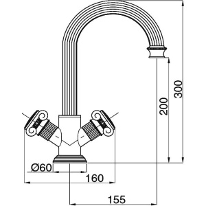 Смеситель для раковины Cezares Olimp LS2 03/24 O