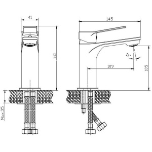 Смеситель для раковины Rush Haiti HA1935-11
