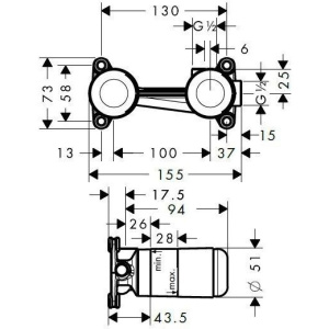 Купить Комплект смеситель для раковины и скрытая часть Hansgrohe 75050700S Vivenis белый в Москве с доставкой Комплект смеситель для раковины и скрытая часть Hansgrohe 75050700S Vivenis белый