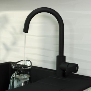 Смеситель для кухни IDDIS Cuba CUBBLFJi05 черный