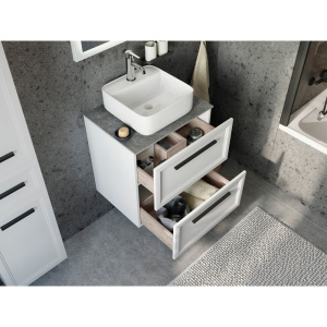 Купить Тумба с раковиной STWORKI Эстерсунд 60, белая матовая, роверелла в Москве с доставкой Тумба с раковиной STWORKI Эстерсунд 60, белая матовая, роверелла