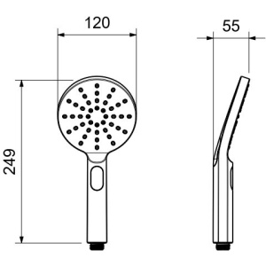 Лейка ручного душа Aquatek Оберон AQ2006BG шлифованное золото