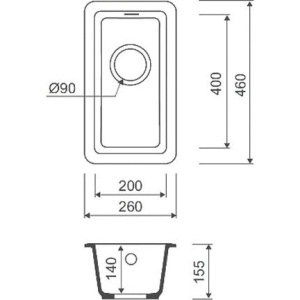 Дополнительная мойка IDDIS Tanto TU1W261i87 белая