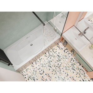 Акриловая ванна Santek Корсика 180x80 см, с каркасом, со сливом-переливом