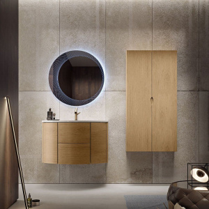 Купить Тумба с раковиной Cezares Eden 91 rovere tabacco, раковина 50177 в Москве с доставкой Тумба с раковиной Cezares Eden 91 rovere tabacco, раковина 50177